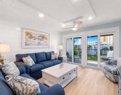 Remodeled condo Balcony/Partial View of Beach
